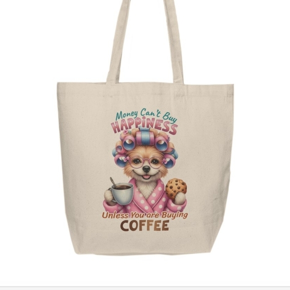 Money Can't But Happiness Custom Tote Bag - Picture 2 of 3